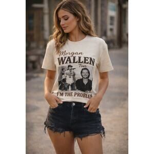 Morgan Wallen “I’m The Problem” 2025 Tour Graphic Tee Size Small Comfort Colors